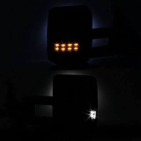 AKKON - For 07-13 Chevy Silverado Smoke Extendable Towing Power Heated Function Side Mirrors Left + Right Pair in Saudi Arabia
