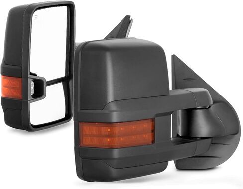 AKKON - For 07-13 Chevy Silverado Smoke Extendable Towing Power Heated Function Side Mirrors Left + Right Pair in Saudi Arabia
