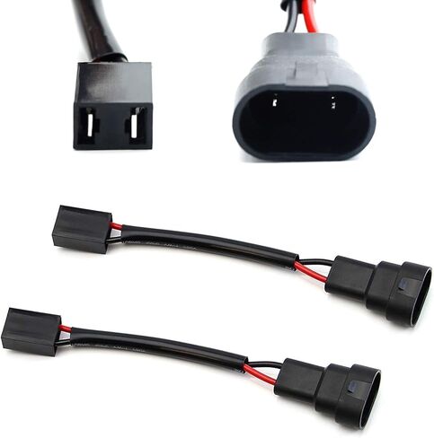 iJDMTOY 9006 (M) to H7 (F) Adapters Connectors Wires, Compatible with Automtive Driving Light, Running/DRL, Fog Light, Retrofit, Off-Road Lighting, etc in Saudi Arabia