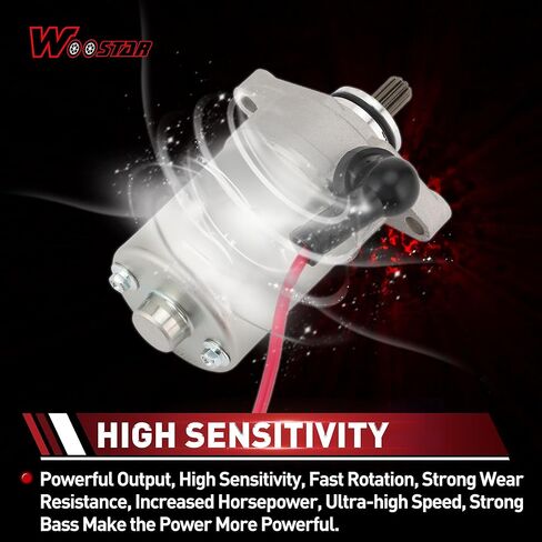 WOOSTAR 9 Teeth Electric Starter Motor Replacement for DS70 DS90 X Mini ATV 4 Wheeler Quad OEM V31200-DGF-020 V31200-DGF-020LL in Saudi Arabia