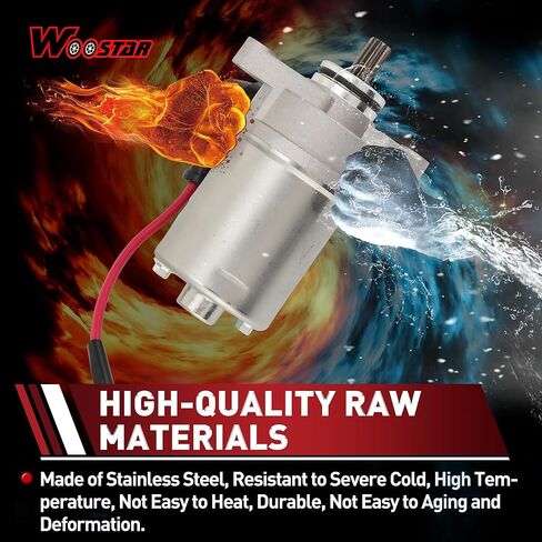 WOOSTAR 9 Teeth Electric Starter Motor Replacement for DS70 DS90 X Mini ATV 4 Wheeler Quad OEM V31200-DGF-020 V31200-DGF-020LL in Saudi Arabia