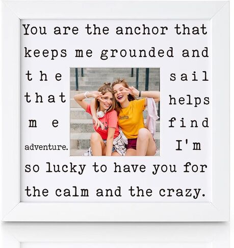 Best Friend Gift for Women | Sentimental Friendship Picture Frame for Her, Bestie, BFF | Unique Birthday, Christmas, Going Away Present | Soul Sister, Unbiological Sister, Adventure Buddy Keepsake in Kuwait