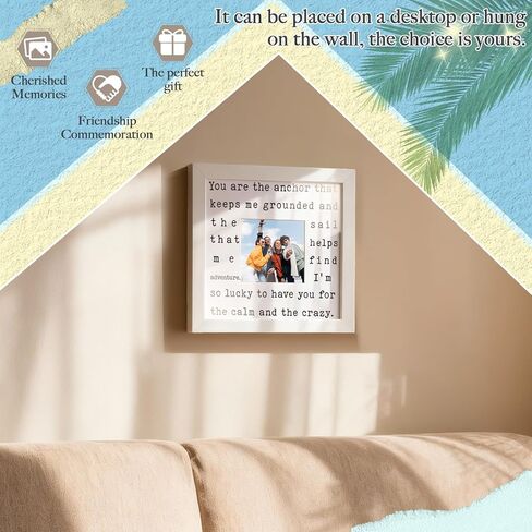 Best Friend Gift for Women | Sentimental Friendship Picture Frame for Her, Bestie, BFF | Unique Birthday, Christmas, Going Away Present | Soul Sister, Unbiological Sister, Adventure Buddy Keepsake in Kuwait