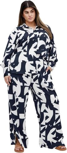 City Chic Plus Size Shirt, Enya Print Shirt in Saudi Arabia
