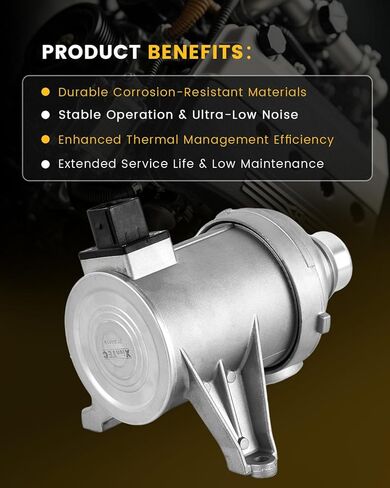 Electric Engine Water Pump Compatible with Volvo S60 V60 XC60 2015-2021, S80 XC70 2015-2016, S90 V90 2017-2021, XC40 2019-2021, XC90 2016-2021, L4 2.0L, Replaces# 31368419 31368715 V95160002 in Kuwait