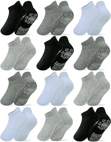RATIVE Anti Slip Ankle Socks with Grips for Baby Toddler Kids Boys Girls in Kuwait
