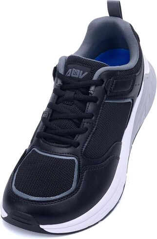 حذاء مشي رجالي واسع بصندوق أصابع القدم يدعم قوس القدم حذاء رياضي واسع للرجال لالتهاب اللفافة الأخمصية وأقدام مسطحة لتخفيف آلام الكعب US 8-13 in Kuwait