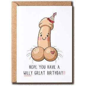 Have A Willy Great Birthday Card - Witty Dick Card - Naughty Happy Birthday Card - Dirty Birthday Card - Sarcasm Card in Saudi Arabia