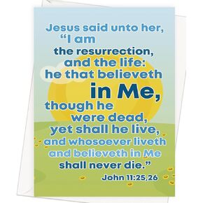 Asmallgf Religion Birthday Card for Women Men Her Him，Christian Birthday Gifts for Believer（The grace and blessings of God） in Kuwait