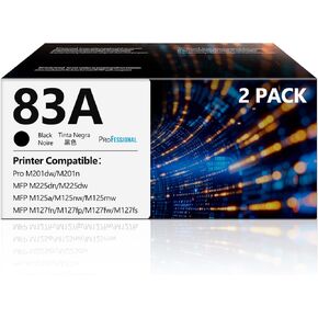 PRESTIGE CARTRIDGE 83A Black Toner Cartridges Replacement for HP83A 83A CF283A 83X CF283X Toner Compatible with HP Laser Jet Pro MFP M125nw M201dw M225dw M201n M125a M127fn M127fw (2 Black) in Kuwait