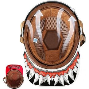 Motorcycle Helmet Liner for Baseball Cap Motorcycle Half Helmet - Replaceable Motorcycle Helmet Padding Removable and Washable Padding, Brown(Helmet not Included) in Saudi Arabia