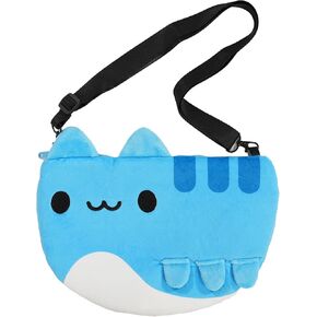 Bugcat Capoo Crossbody Bag - Official Licensed - 9.8" × 12.6" Flat Plush Shoulder Bag with Cute Cartoon Face - Slim Design - Lightweight Polyester - Everyday Casual Accessory in Saudi Arabia