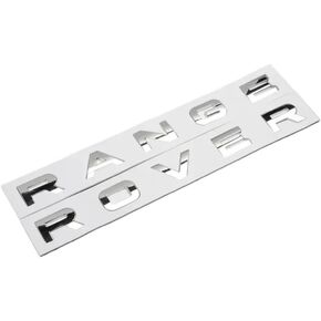 3D ABS Logo Letters Car Hood Badge Bonnet Sticker Fit for Range Rover Emblem L320 L322 L405 L494 Accessories(Matte Silver) in Kuwait