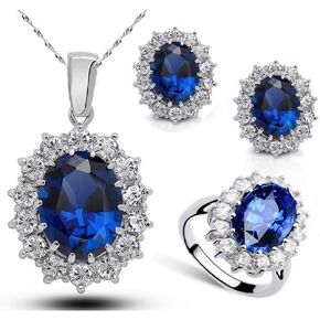 Blue Sapphire Jewelry Set in Saudi Arabia