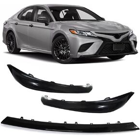 المصد الأمامي مصبغة النفخ السفلية تناسب 2018 2019 2020 تويوتا كامري SE XSE الهجين الجبهة السفلى الشفة 3 قطعة | السائق الأوسط والأيسر وجانب الراكب الأيمن in Kuwait