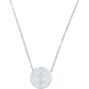 Catholic Town Saint Benedict Stainless Steel pendant with chain Available in Gold and Silver colors in Kuwait