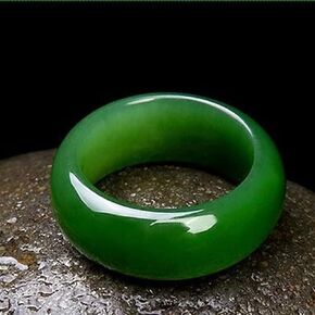 Green Jade Ring Chinese Natural Jadeite Amulet Fashion Charm Jewelry Carved Gifts for Her Women Men (Ring Size : 12) in Kuwait