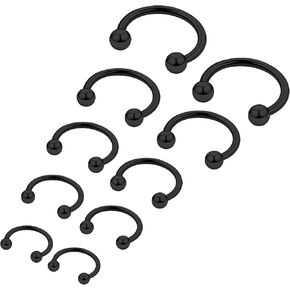 خواتم الحاجز 18G الجراحية الصلب الأفعى لدغة مجوهرات كرات مستديرة حدوة الحصان الشفاه خواتم مبتسم ثقب المجوهرات للنساء الرجال 6 مللي متر 8 مللي متر 10 مللي متر 12 مللي متر 14 مللي متر in Kuwait