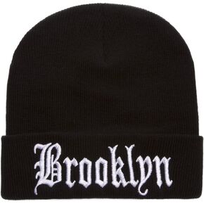 Gravity Threads Brooklyn Olde English Cuffed Black Beanie in Kuwait