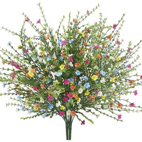 باقة زهور صناعية من الحرير الاصطناعي من الزهور البرية لغرفة النوم والمطبخ والحمام والمنزل والحديقة والفناء والمزارعين المعلقين وغيرها من الديكورات الداخلية (ألوان مختلطة) in Kuwait