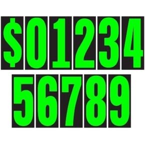 5 1/2 ملصقات أرقام الفينيل، ملصقات تسعير الزجاج الأمامي، أرقام تسعير مجموعة السيارات، 11 دزينة in Kuwait