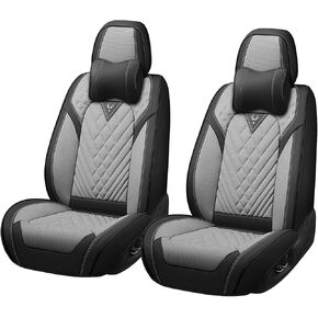 Car Seat Cover for Honda CR-V 2005-2025,Premium Nappa Leather Breathable Waterproof Sports Seat Cover,Easy to Install Automotive Seat Covers Standard 2 Seats（Black & Gray） in Kuwait