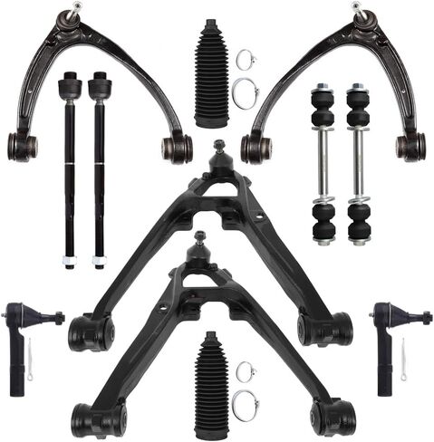 12PCS Front Suspension Kit Upper Lower Control Arm And Ball Joint Tie Rod End w/Boot Sway Bar End Link fit 2007-2014 for Escalade 2007-2013 for Chevy Avalanche 2007-13 for Chevy Silverado 1500 in Kuwait