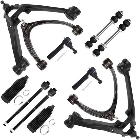 12PCS Front Suspension Kit Upper Lower Control Arm And Ball Joint Tie Rod End w/Boot Sway Bar End Link fit 2007-2014 for Escalade 2007-2013 for Chevy Avalanche 2007-13 for Chevy Silverado 1500 in Kuwait