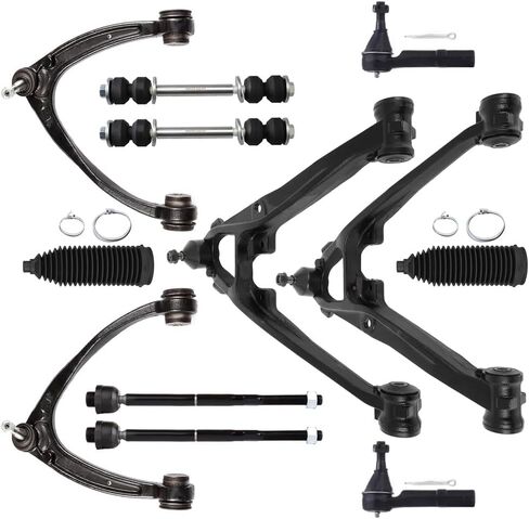 12PCS Front Suspension Kit Upper Lower Control Arm And Ball Joint Tie Rod End w/Boot Sway Bar End Link fit 2007-2014 for Escalade 2007-2013 for Chevy Avalanche 2007-13 for Chevy Silverado 1500 in Kuwait