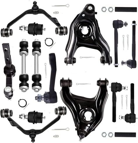 New 16-PC 2WD Front Lower Upper Control Arm w/Ball Joints Idler Arm Pitman Arm Tie Rod Ends Sway Bar Links Fit 1997-2003 for Ford for F-150 for F-250 Expedition for Lincoln Navigator Blackwood in Kuwait