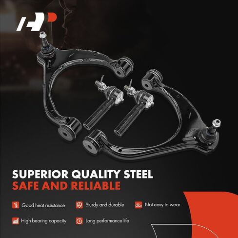 A-Premium Set of 8, Front Upper Lower Control Arm, Sway Bar Link, Tie Rod End, Compatible with Chevrolet & GMC & Cadillac - 2014-2020 - Silverado 1500, Tahoe, Suburban, Sierra 1500, Yukon, Escalade in Saudi Arabia