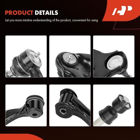 A-Premium Set of 8, Front Upper Lower Control Arm, Sway Bar Link, Tie Rod End, Compatible with Chevrolet & GMC & Cadillac - 2014-2020 - Silverado 1500, Tahoe, Suburban, Sierra 1500, Yukon, Escalade in Saudi Arabia