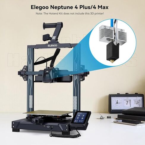 Extruder Hot End Kit for Neptune 4 Plus/4 Max, All Metal Hot End with Nozzle and Silicone Sleeve,3D Printer Accessories Hot End Extruder Head Heating Block Kit in Kuwait