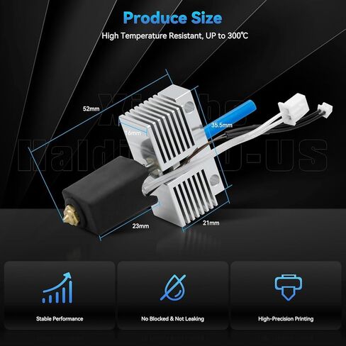 Extruder Hot End Kit for Neptune 4 Plus/4 Max, All Metal Hot End with Nozzle and Silicone Sleeve,3D Printer Accessories Hot End Extruder Head Heating Block Kit in Kuwait