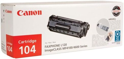 Canon 104 0263B001AA L90 L120 D420 D480 4100 4120 4150 4270 4350 4370 4690 Toner Cartridge (Black) in Retail Packaging in Saudi Arabia