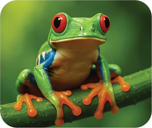 Green Frog Wild Animal Theme Mouse Pad Mat Mousepad for Desk Computer Laptop PC Gaming Home or Office Gift (MP131) in Kuwait