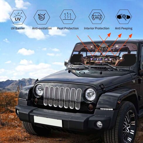 Car Windshield Sunshade - Airplane Aircraft Cockpit, Sun Visor Protector Blocks UV Rays Universal Auto Accessories Keep Your Vehicle Cool for Car Truck or SUV - Medium in Saudi Arabia