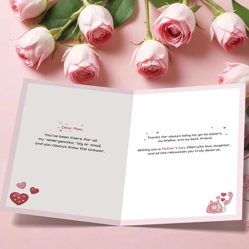 OJsensai Funny Mother's Day Card for Mom, Cute Mom Inquiry Humor Card from Daughter Son, Happy Mothers Day Mom Appreciation Card in Saudi Arabia