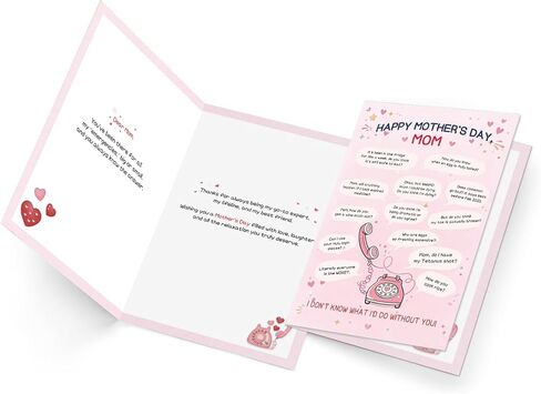 OJsensai Funny Mother's Day Card for Mom, Cute Mom Inquiry Humor Card from Daughter Son, Happy Mothers Day Mom Appreciation Card in Saudi Arabia