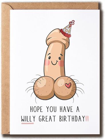 Have A Willy Great Birthday Card - Witty Dick Card - Naughty Happy Birthday Card - Dirty Birthday Card - Sarcasm Card in Saudi Arabia