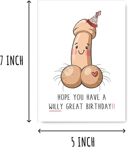 Have A Willy Great Birthday Card - Witty Dick Card - Naughty Happy Birthday Card - Dirty Birthday Card - Sarcasm Card in Saudi Arabia