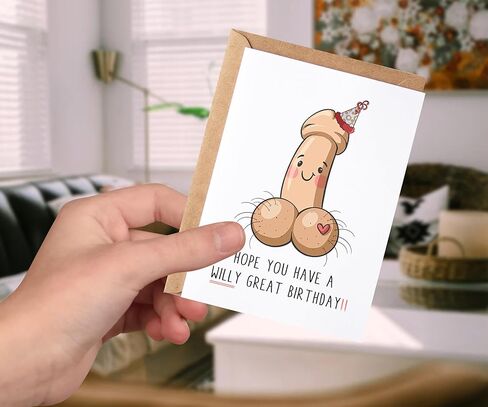 Have A Willy Great Birthday Card - Witty Dick Card - Naughty Happy Birthday Card - Dirty Birthday Card - Sarcasm Card in Saudi Arabia