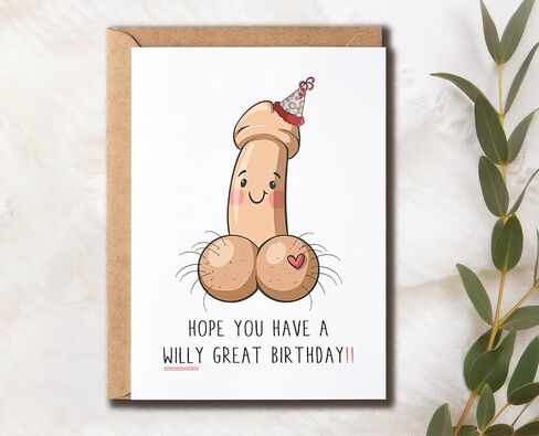 Have A Willy Great Birthday Card - Witty Dick Card - Naughty Happy Birthday Card - Dirty Birthday Card - Sarcasm Card in Saudi Arabia