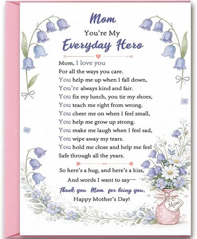 OJsensai Funny Mother's Day Card for Mom, Cute Mom Inquiry Humor Card from Daughter Son, Happy Mothers Day Mom Appreciation Card in Saudi Arabia