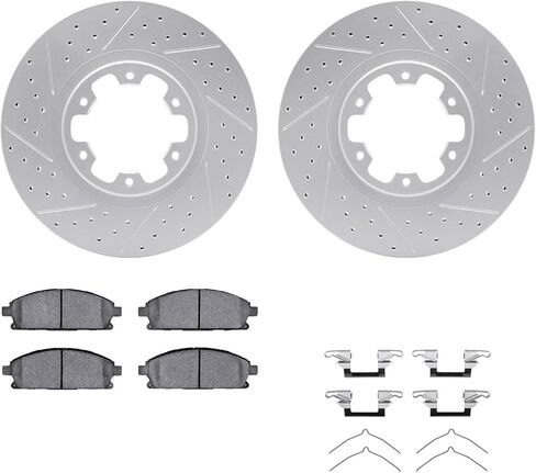 Dynamic Friction Company Brake Kit For 1998-2003 INFINITI QX4; 1998-2004 Nissan Pathfinder| Front 5000 Advanced Brake Pads and Rotors Kit|Hardware included in Saudi Arabia