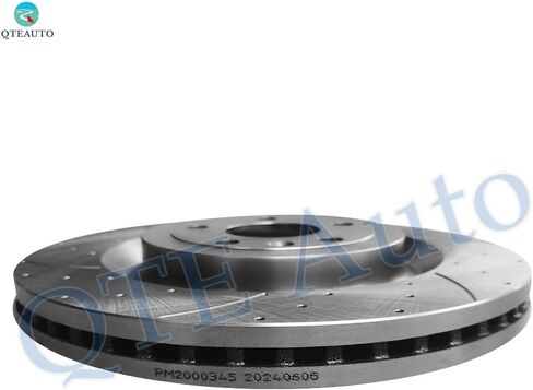 PM Auto Set of 6 Front 352mm Drilled Slotted Brake Disc Rotors-Ceramic Brake Pad Kit Replacement For 2013-2019 Ford Taurus in Saudi Arabia