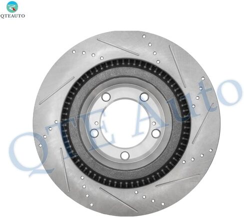 PM Auto Set of 6 Front 355mm Drilled Slotted Brake Disc Rotors-Ceramic Brake Pad Kit Replacement For 2008-2021 Toyota Sequoia in Saudi Arabia
