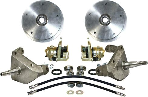 Drop Spindle Disc Brake Kit, 5 On 205mm for Ball Joint 66-74, Compatible with Dune Buggy in Saudi Arabia