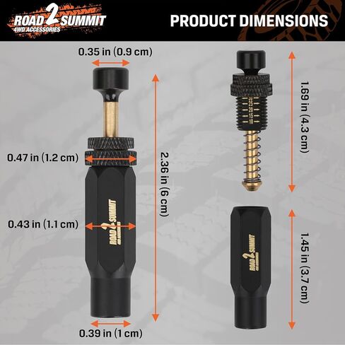 Tire Deflator Kit, 4 PCS Auto-Stop Valve Tool, 10-30 PSI Adjustable Range, Screw-On Tire Air Down Valves, with Storage Pouch, for Off-Road, Truck, SUV, RV, Travel & Repair in Saudi Arabia