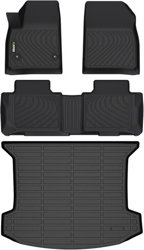 HAFIDI® Floor Mats & Cargo Liner Set Fit for Cadillac XT5 2025 2024-2017 All Weather Protection TPE Anti-Slip Automotive Full Set Floor Liners Custom Accessories - Black in Saudi Arabia